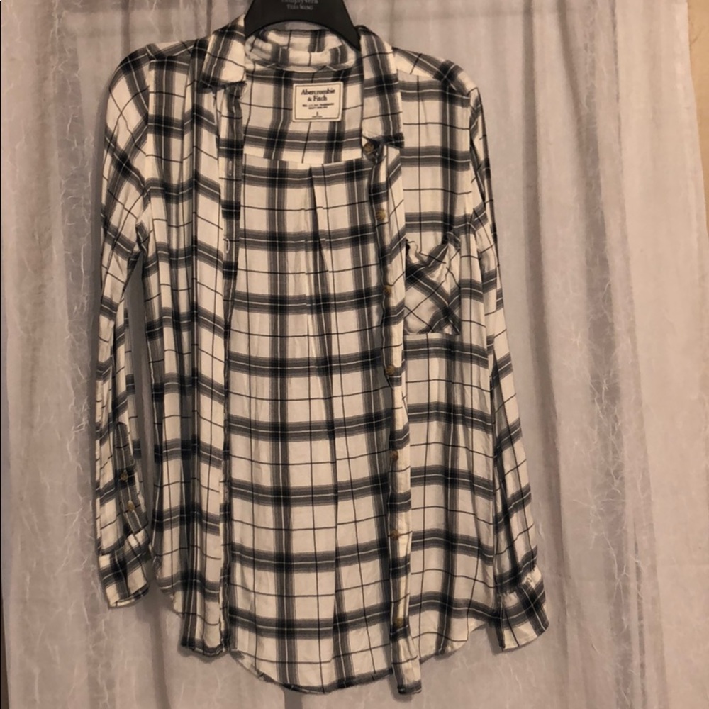 button down viscose flannel shirt